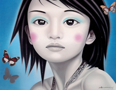 사진 : Jiang Hen _ Fluttering  Butterflies No. 10_oil on canvas
