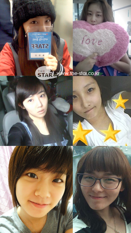 사진: (왼쪽 위 부터) 산다라박, 지연, 징거, 남지현, 한승연, 선예 / 각 스타들의 미니홈피 