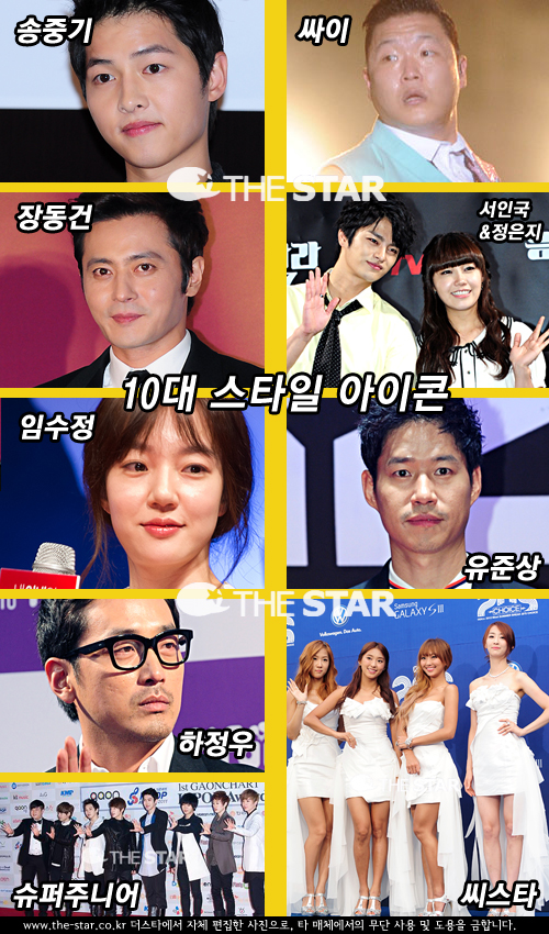 10대 스타일 아이콘, 2012년 빛낸 ★들의 잔치 '누가 제일 핫?'