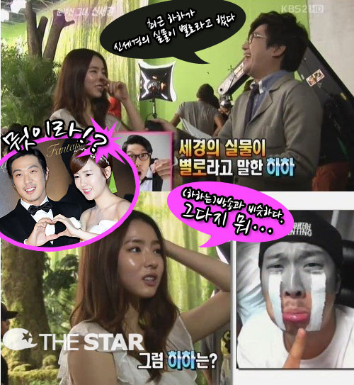 신세경 하하 반격 / 사진 : KBS2 '연예가 중계', 조선일보 일본어판 DB