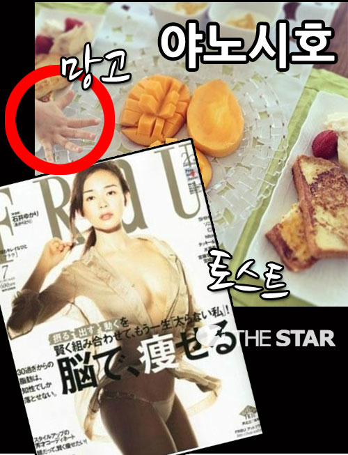 야노시호 아침 식단 / 사진 : 야노시호 인스타그램, 일본잡지 'FRAU' 표지
