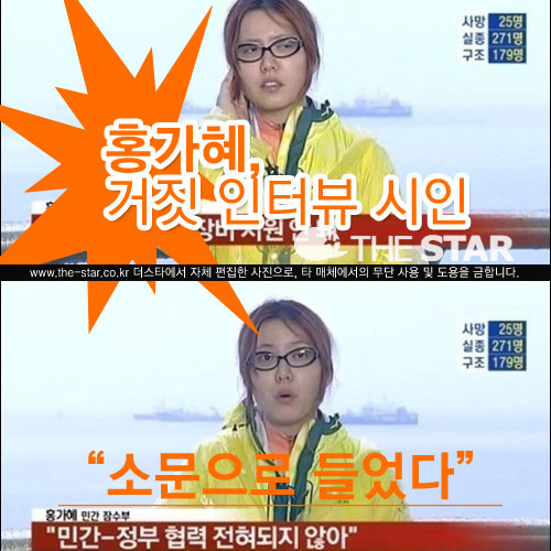 홍가혜 경찰 출두, 거짓 인터뷰 시인 