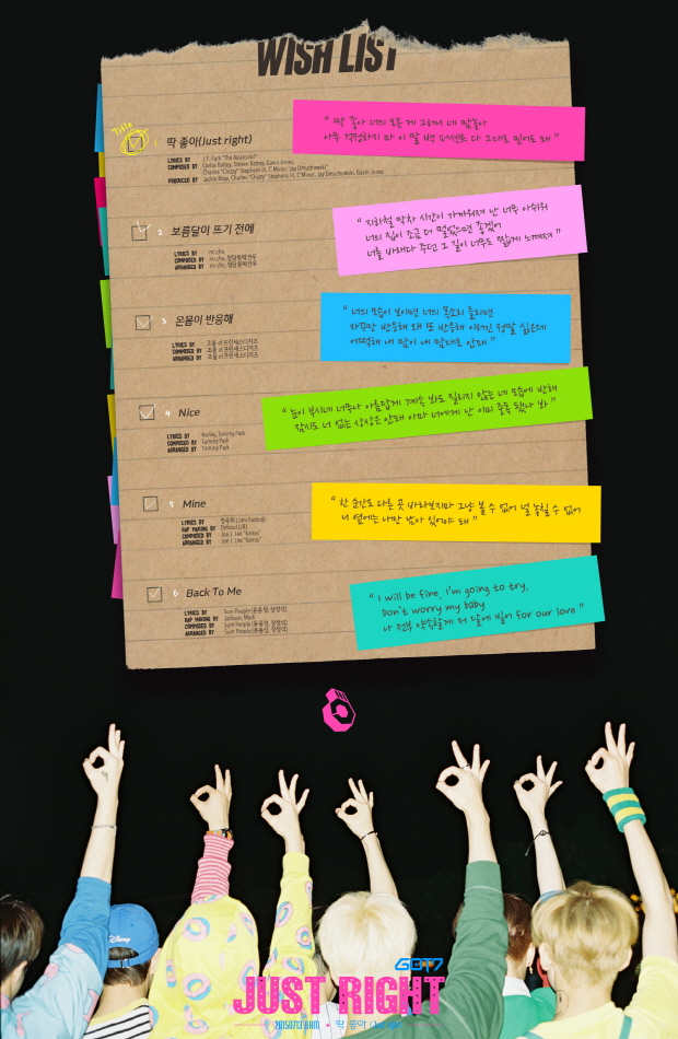 사진 : 갓세븐 미니 3집 위시리스트 / JYP엔터 제공 