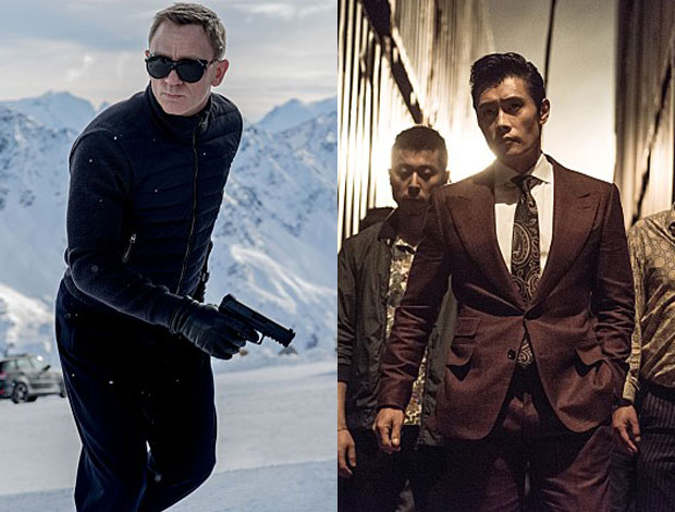 사진 : (좌) '007 스펙터'의 다니엘 크레이그, (우) '내부자들'의 이병헌