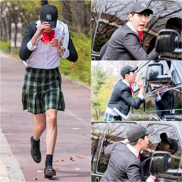 '신네기' 이정신, 여자 교복 입고 도망 포착 '무슨 일?' / 사진: tvN 제공