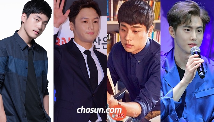 사진: (왼쪽부터) 김정현, 변요한, 박정민, EXO 수호 / 더스타-조선일보일본어판DB, tvN '안투라지' 제공