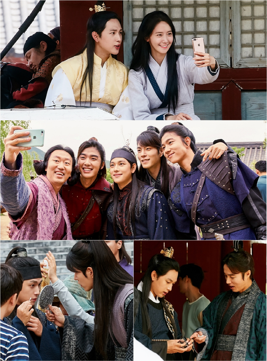 사진 : '왕은 사랑한다' 배우들의 셀카놀이 / 유스토리나인 제공 