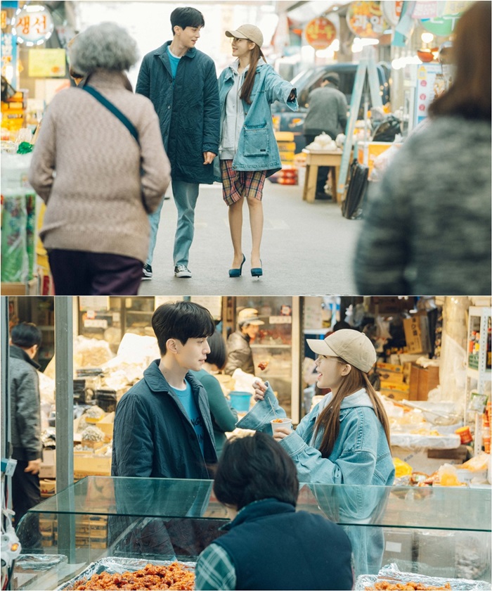 이동욱♥유인나, 달달한 데이트 현장 포착 / 사진: tvN '진심이 닿다' 제공