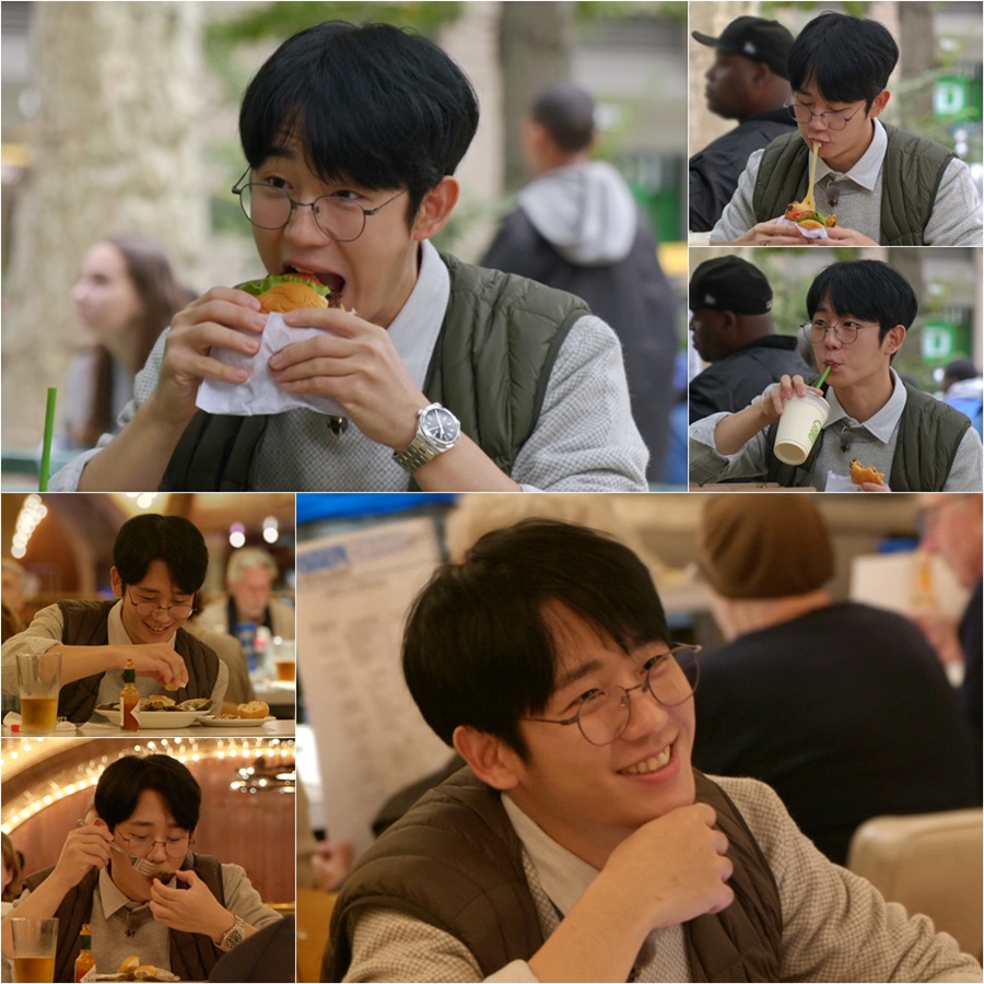 '정해인의 걸어보고서' 정해인, 뉴욕 먹방 / 사진: KBS2 제공 