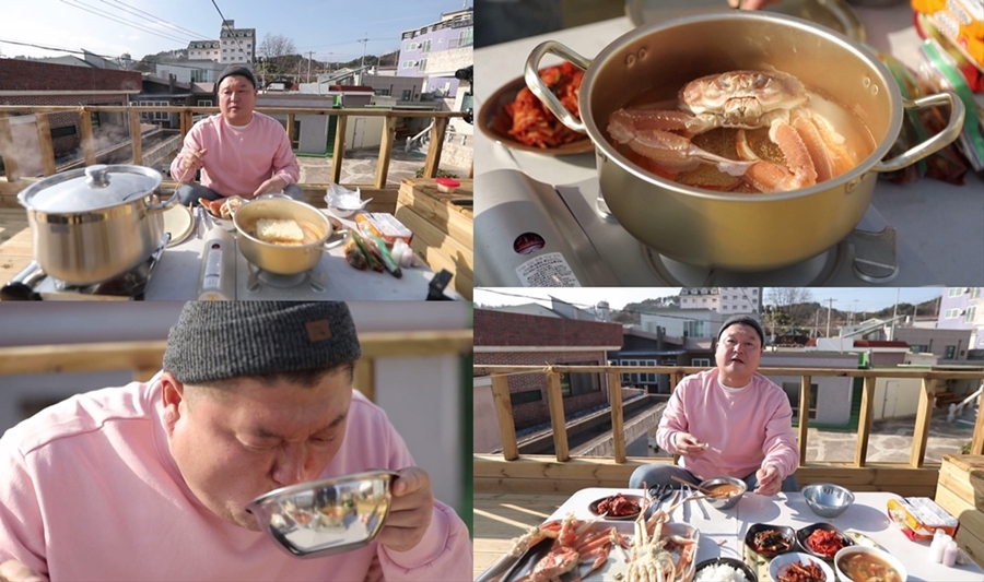 '라끼남' 강호동, '대게 라면' 먹방 / 사진: tvN 제공