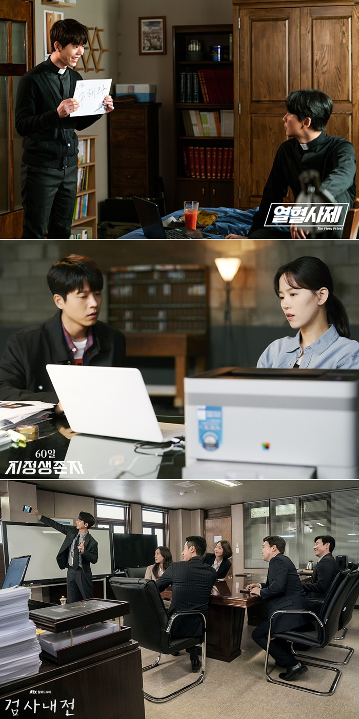 열혈사제-지정생존자-검사내전에서 전성우 활약 / 사진: SBS, tvN, JTBC 제공