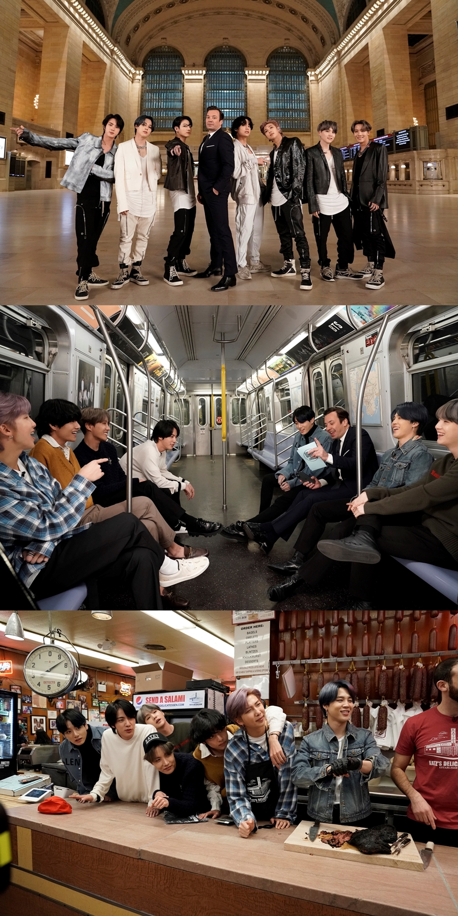방탄소년단, 美 지미 팰런쇼서 신곡 'ON' 무대 최초 공개…'뉴욕 점령'