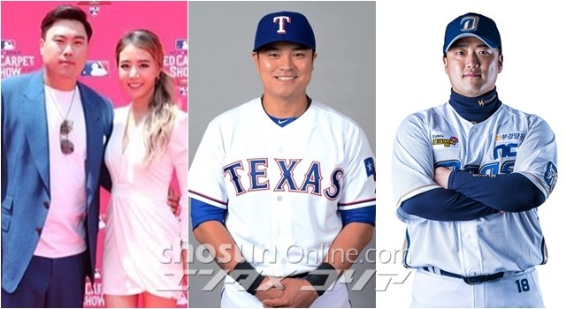 (왼쪽부터) 류현진 부부-추신수-박석민 / 사진: 류현진 인스타그램, MLB 사무국, NC다이노스 제공