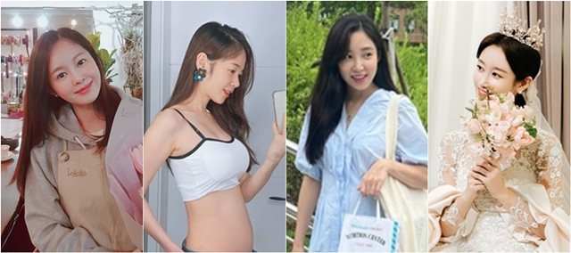 (왼쪽부터) 이영아-김보미 부부-최희-금미 / 사진: 각 인스타그램