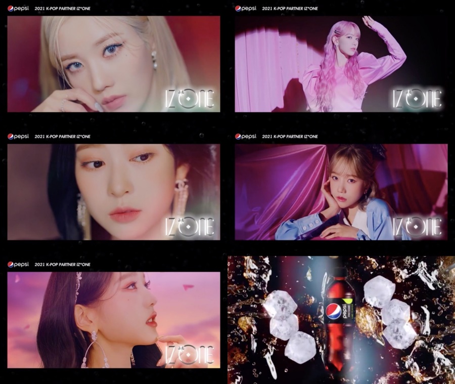그룹 IZ*ONE(아이즈원)이 '펩시 2021 K POP 캠페인'에 합류한다. / 사진 : 스타쉽엔터테인먼트 유튜브 캡처