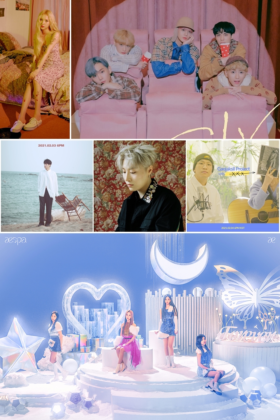 이번주 발매된 신곡 / 사진: 쏘스뮤직, C9, 매니지먼트 이상, AOMG, 아메바, SM엔터테인먼트 제공
