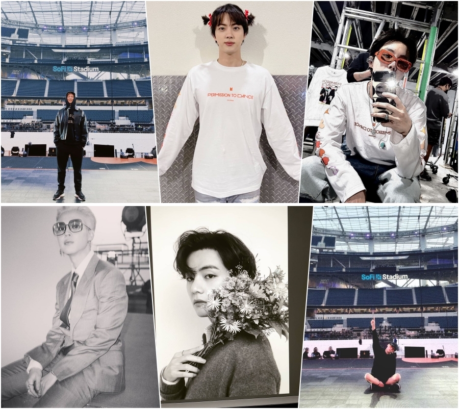 각자의 사진 올린 방탄소년단 멤버들 / 사진: 방탄소년단 개인 인스타그램