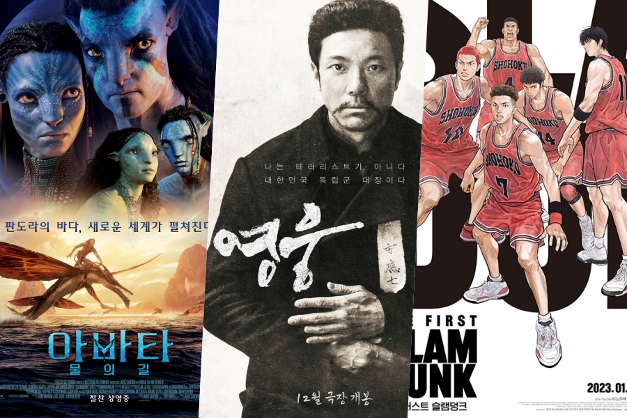 주말 박스오피스 | '아바타2'·'영웅'·'슬램덩크' 3파전