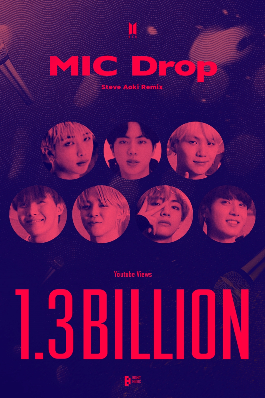 방탄소년단 'MIC Drop' MV, 13억 뷰 돌파…통산 4번째