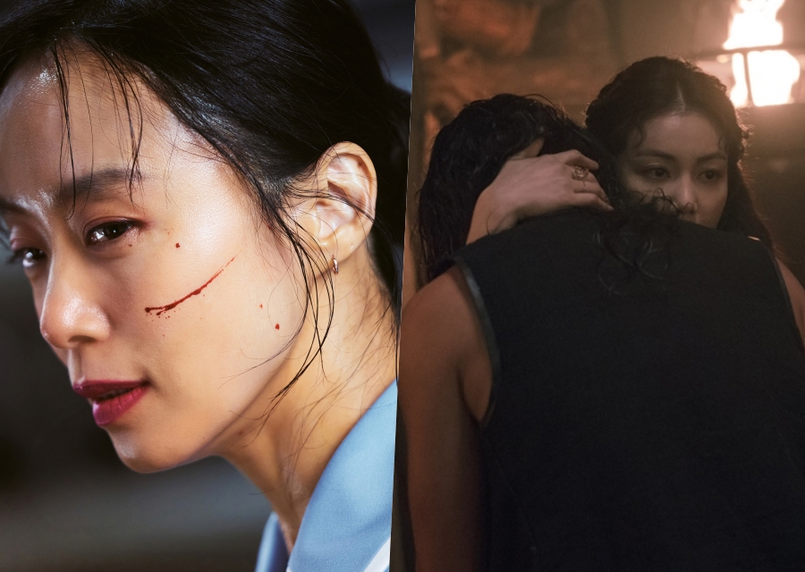 영화 '길복순' 속 전도연(왼쪽)과 '아스달연대기1' 속 김옥빈 / 사진 : 넷플릭스, tvN 제공