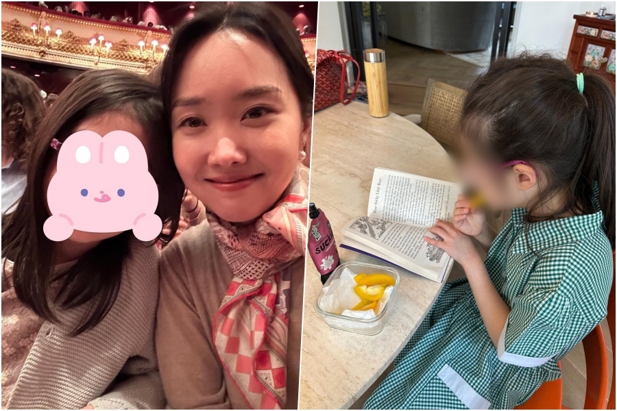 '박지성♥' 김민지, 영어 원서 읽는 9살 딸 모습 공개…