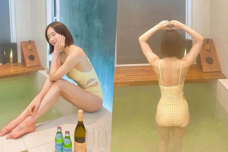 '최동환♥' 이소라, 레몬빛 수영복 입고 뒤태 자랑…완벽 S라인