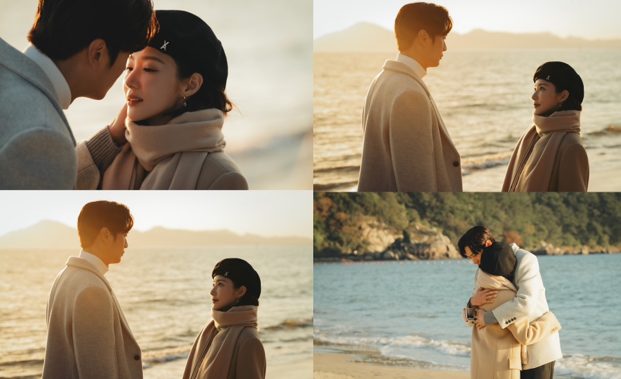 박민영♥나인우, 노을 지는 바다 앞 키스 1초 전…애틋 로맨스(내남결)