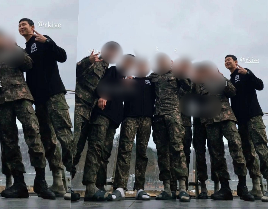 BTS RM, 군대에서도 리더 느낌…건강·훈훈 모습