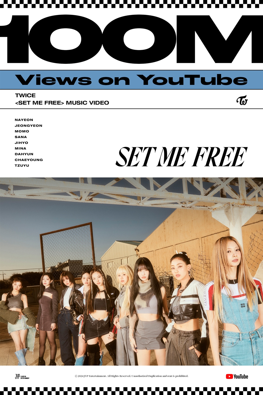 트와이스 'SET ME FREE' MV, 통산 24번째 기록으로 1억뷰 돌파