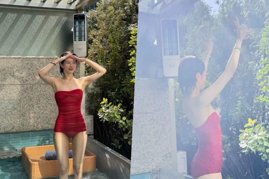 박규영, 오프숄더 수영복 입고 자신감 폭발…발레로 다져진 몸매