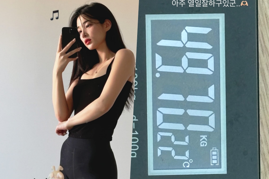 '돌싱' 율희, 49.7kg 순조로운 다이어트 인증…한 줌 허리 삼남매 맘