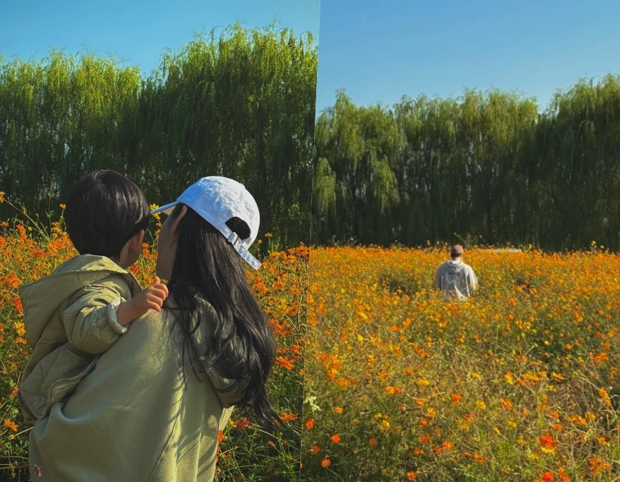 나혜미, 오랜만에 근황…꽃밭 속 '♥에릭'과 아들 공개 