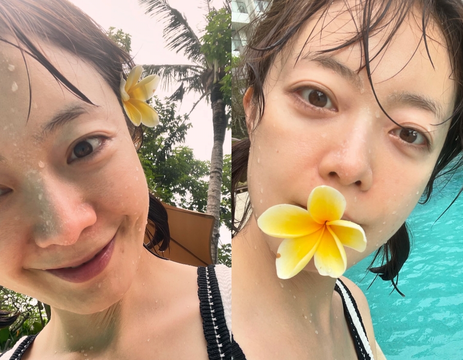 전소민, 물에 흠뻑 젖은 비주얼…입에 꽃 물고 러블리 자태 완성