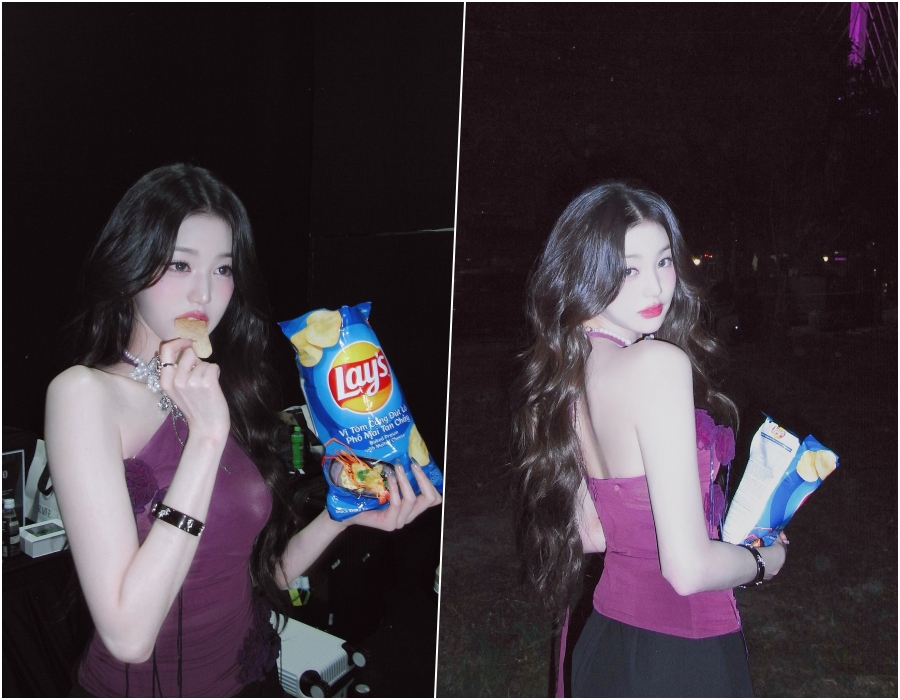 아이브 장원영, 이래서 초통령 이구나…과자를 들어도 공주님 아우라