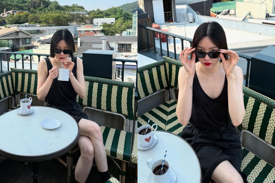 '돌싱' 김새롬, 백옥 슬렌더의 블랙 원피스핏…