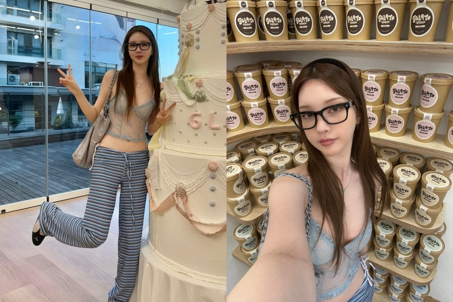 '박서준 열애설' 수스, 거의 속옷만 입고 외출한 수준…과감한 초슬렌더