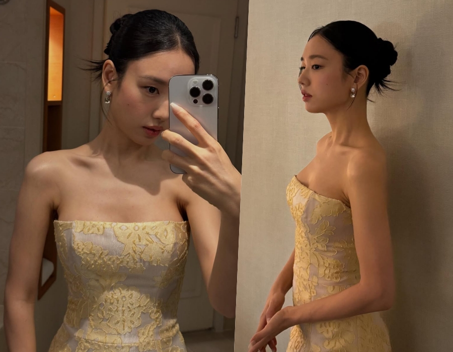 안은진, 튜브탑 드레스에 꽉찬 볼륨감…장기용과 '키스는 괜히해서' 커플