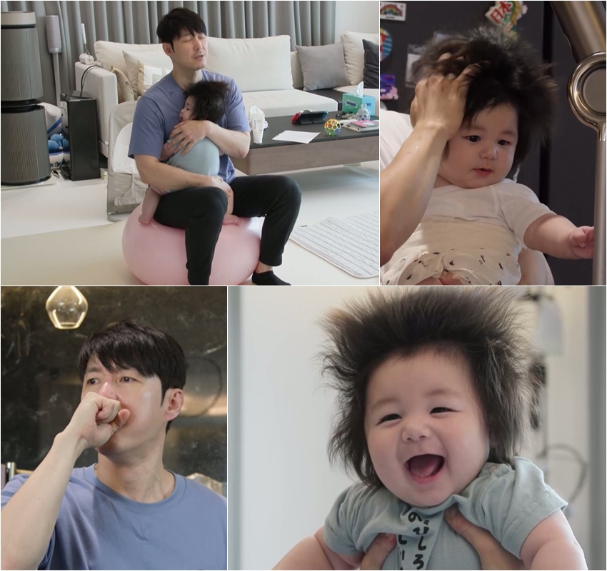 '164일' 하루, 어쩜 이리 귀엽지…父 심형탁 1일 1식 육아 중