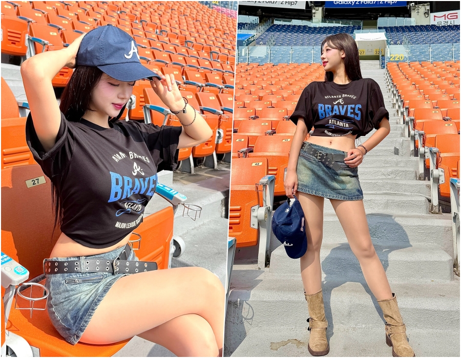 우수한 치어리더, 이름값 하는 미모+몸매…오버핏 티셔츠에도 꽉 찬 볼륨감 자랑