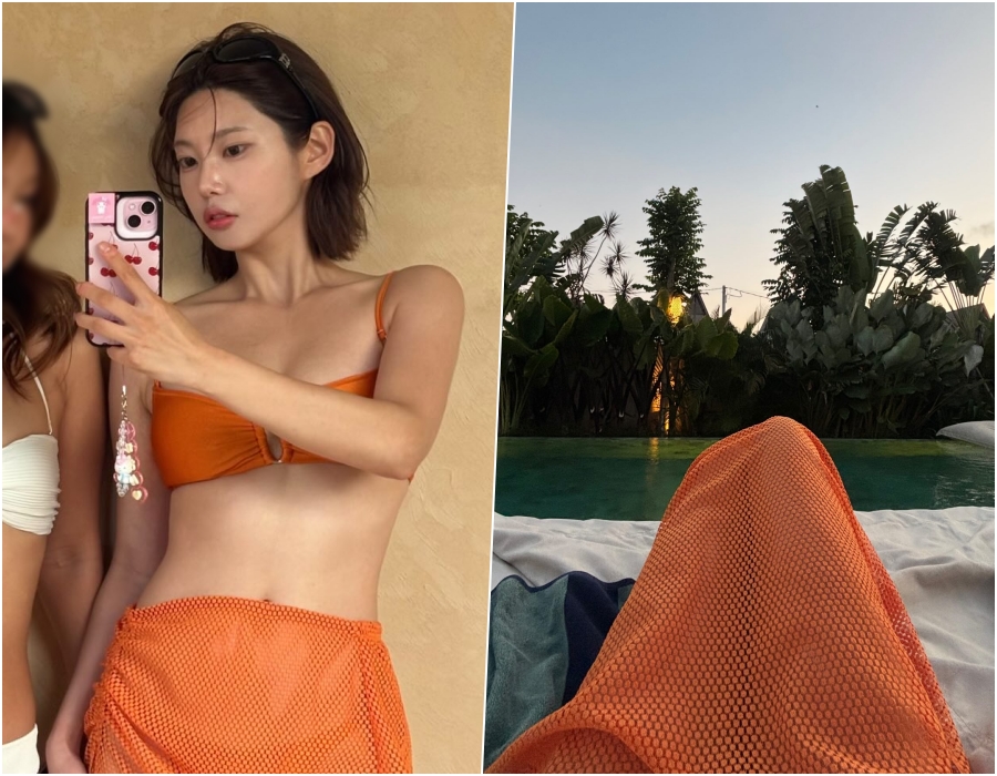 '환승연애2' 박나언, 오렌지 컬러 비키니 찰떡 소화…독보적 슬렌더 자태