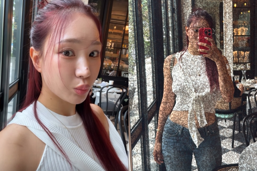 '미녀골퍼' 유현주, 얼룩덜룩 거울에 비쳐도 육감적 글래머는 못 숨겨