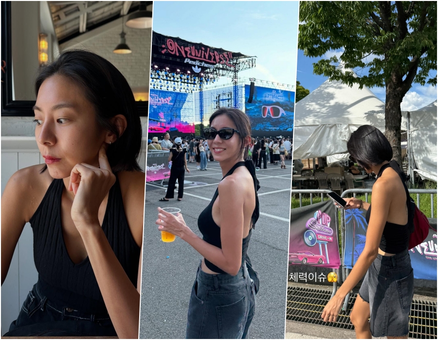 유이, 깊게 파인 넥라인에 은근한 볼륨감 자랑…운동으로 다져진 탄탄한 몸매