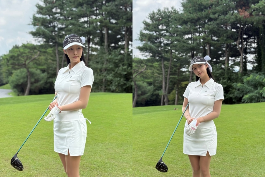 '골프여신' 최민채, 출산 후 100% 몸매 복귀…파워풀한 스윙도 여전해