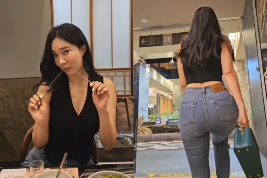 김나희, 황금 골반+애플힙 도드라진 데님 여신…청바지 모델해도 될 듯