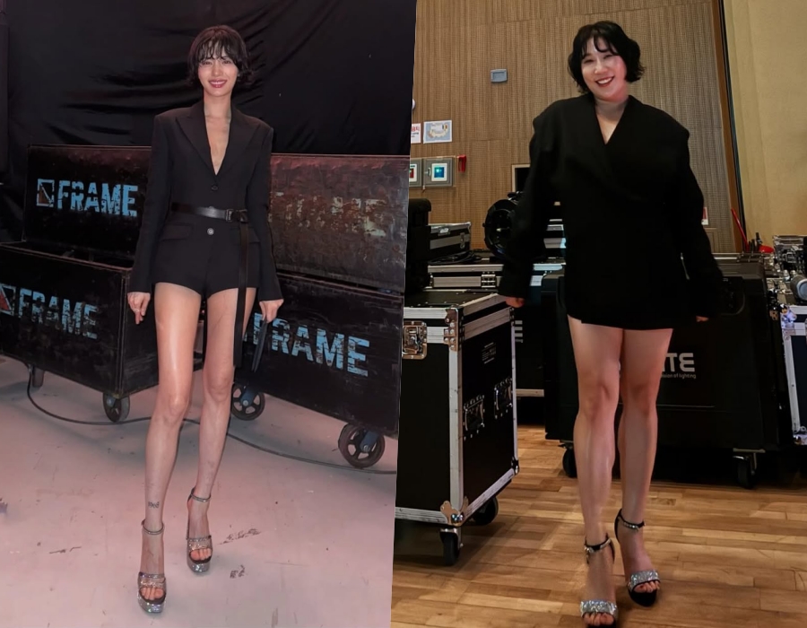 김영희, 나나 닮은꼴? 파격 패러디 패션입고 블루카펫 