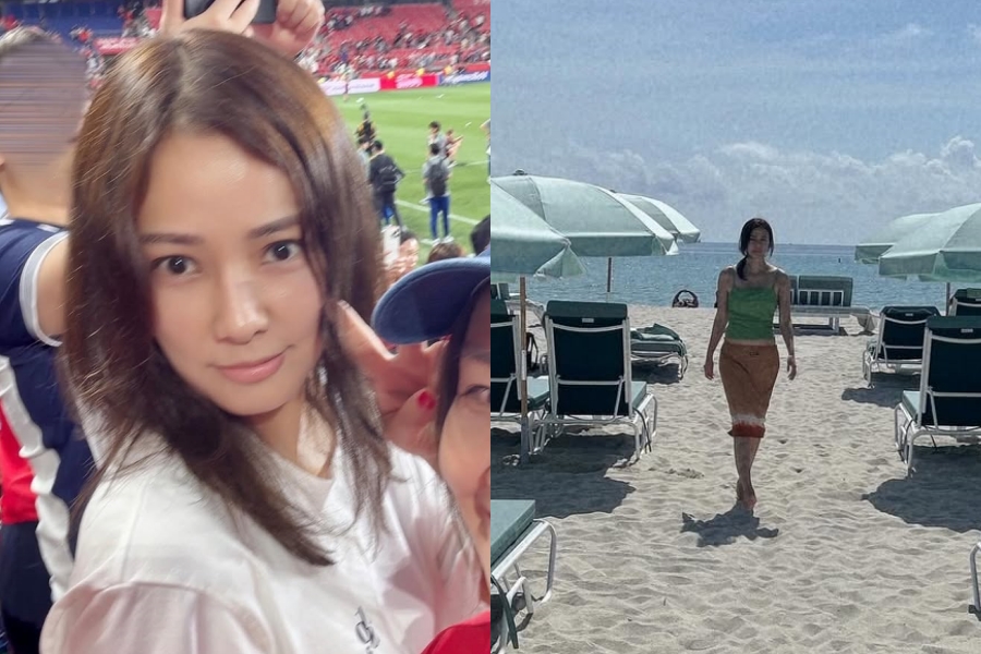 '권상우♥' 손태영, 고급스러운 비치룩…황금 골반 돋보여