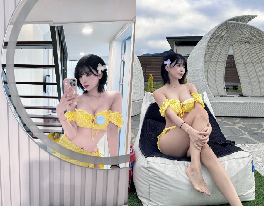 천소윤 치어리더, 천사 같은 얼굴에 반전 글래머…비키니에 드러난 탄탄 S라인