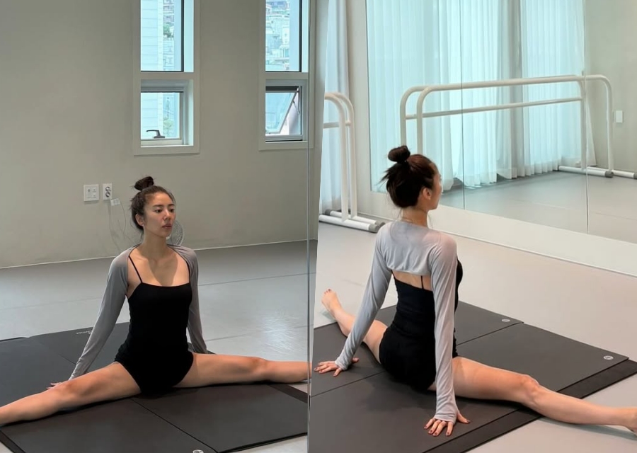 '이규혁♥' 손담비, 엄마된 후에도 남다른 유연성…발레룩 입고 다리 쫙 스트레칭