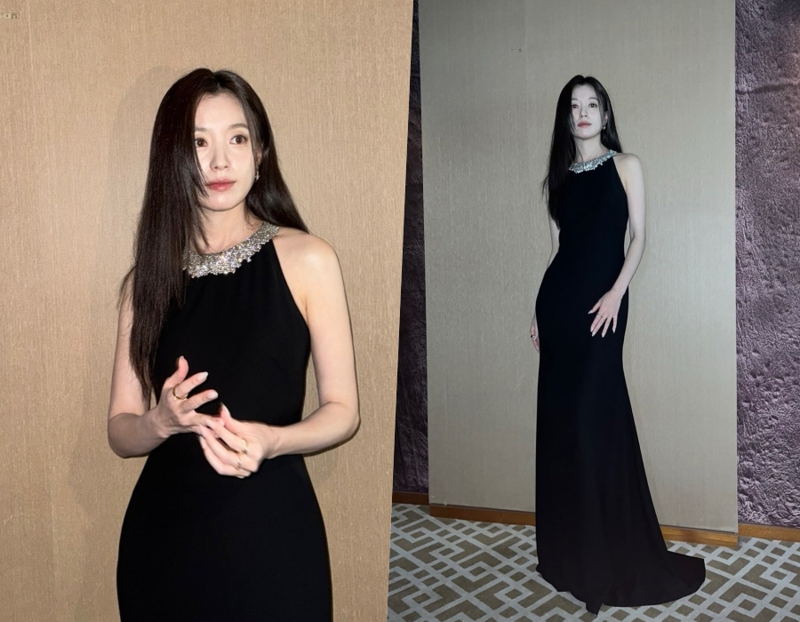 한효주, 이렇게 청초했었나…일자핏 블랙 드레스 입고 뽐낸 슬렌더 몸매