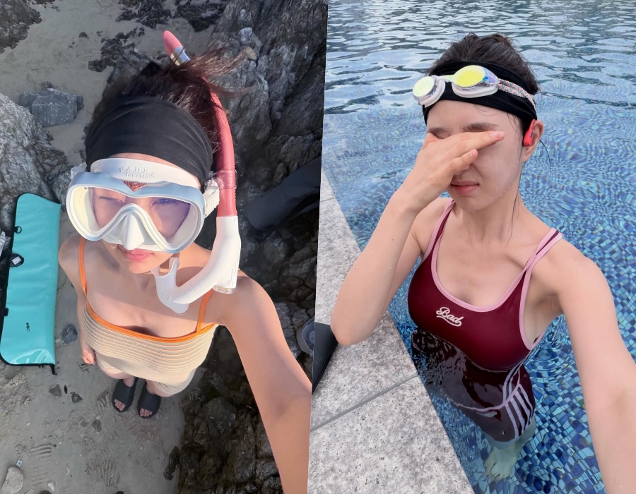 브브걸 유나, 은근한 볼륨감 뽐내는 수영복 자태 